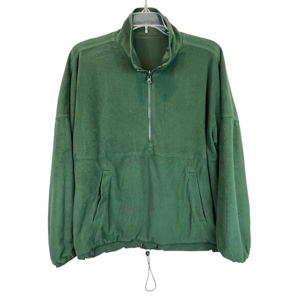 Gap Fit Recycled Half-Zip Windbreaker Fleece Jacket Women's Size M Green - Picture 3 of 11